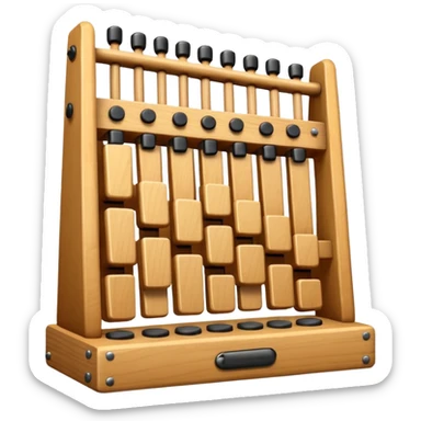 wooden glockenspiel instrument sticker