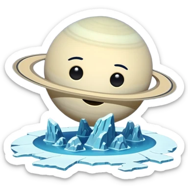 Saturn with 2nd largest moon sticker