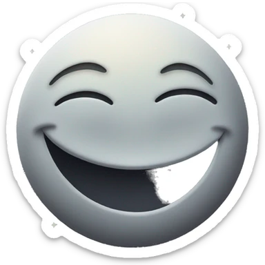 Smiling moon sticker