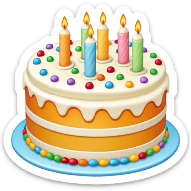 cake flipped 180 degrees sticker