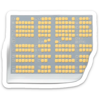 calendar 28 number sticker