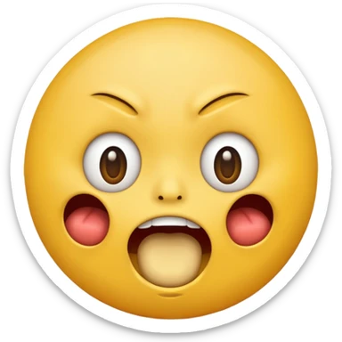 Emoji with hungry sticker