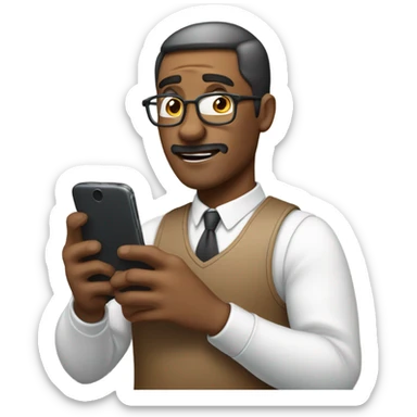 Man who will text but won’t voice call sticker