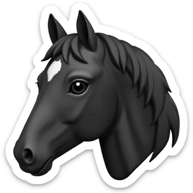 Create me an emoji of a horse head where only the outline of the head can be seen sticker