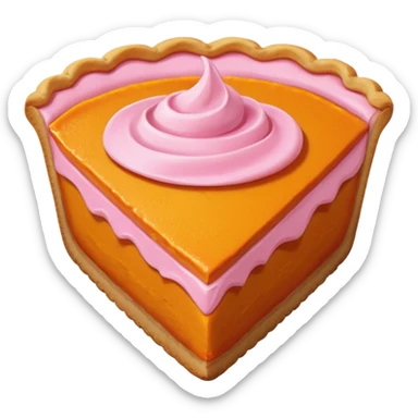 pumpkin pie pastel pink orange sticker