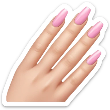 light pink nail polish sticker
