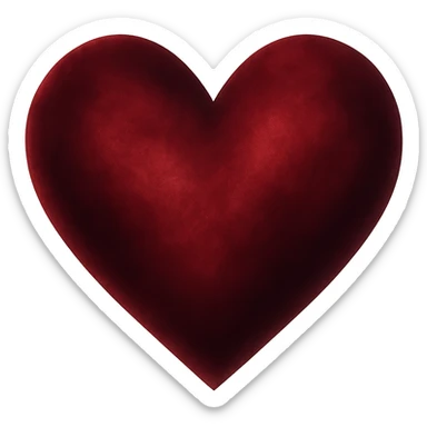 heart with a soft velvet gradient sticker