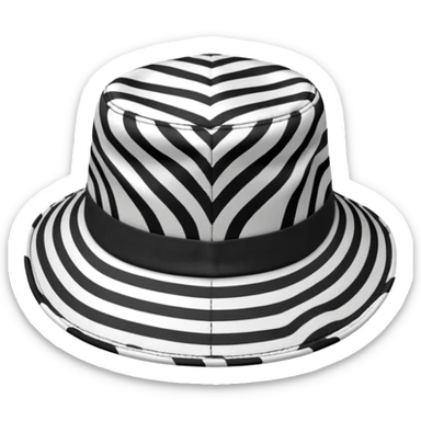 zebra print hat sticker