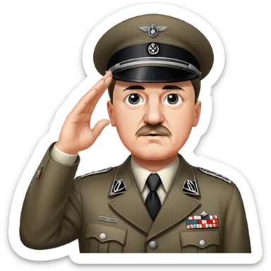 Adolf hitler saluting  sticker