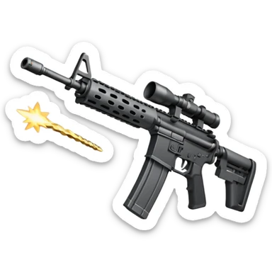 ar 15 with gun spark like its shooting sticker
