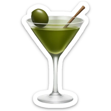 Olive martini with no face sticker