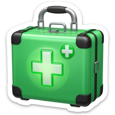 animated emote of a medkit sparkling sticker