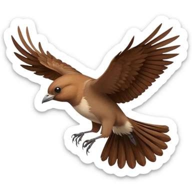 Nightingale bird fly sticker