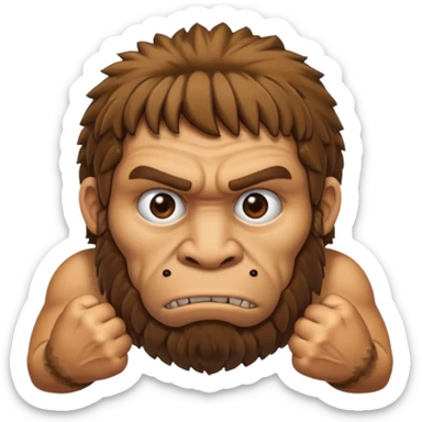 Can you make a emoji of a dumb Neanderthal  with his knuckles dragging on the ground? sticker