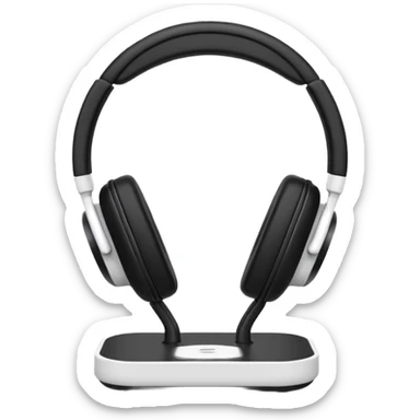 headphones holder/stand white sticker