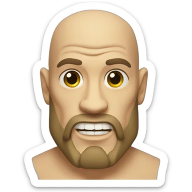 bald techno viking sticker