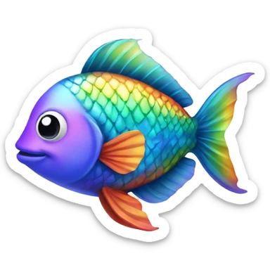 Rainbow fish  sticker