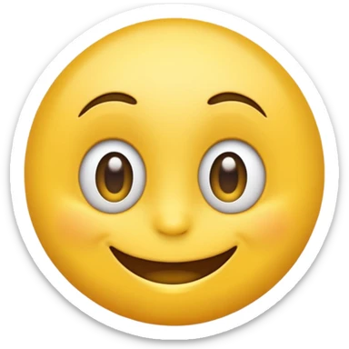 “Create a high-quality, bright yellow emoji with expressive, playful eyes and a big, cheerful smile. It should look cute, funny, and instantly relatable, like the classic 😂 emoji, with smooth shading, a clean design, and a friendly, cartoon style.” sticker