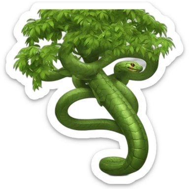 Arbol rodeado de Cobras sticker