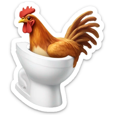 Skibidi toilet holding a chicken wing sticker