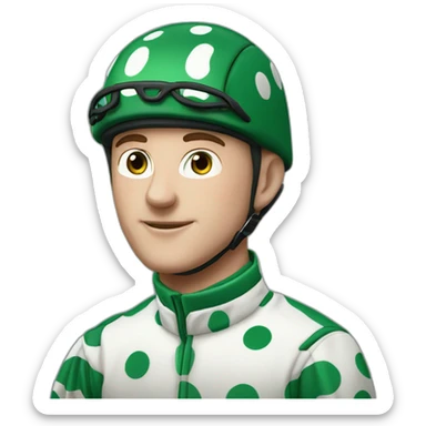 paul townend jockey dark green polka dot sticker