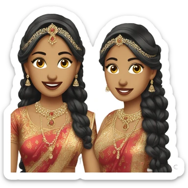 A fair asian bride indian wedding sticker