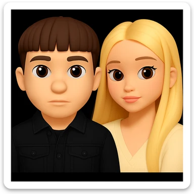 Combine the two provided 3D emoji style images side by side on a single 3D emoji background, keeping each emoji unchanged and separate without altering their original appearance or style. sticker