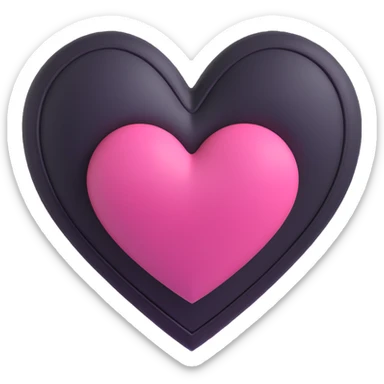 BLACKPINK-inspired gothic heart ,  hearts, black and pink, cute,  sticker