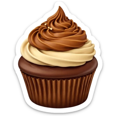 Peanut butter fudge swirl moose tracks cupcake sticker