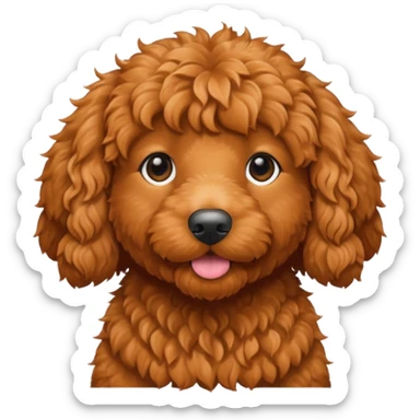 red goldendoodle sticker