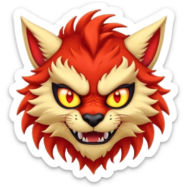 Alpha demon furry sticker