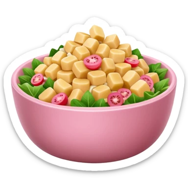 Hawaiian Mac salad light pink bowl sticker