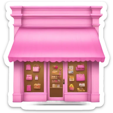highly detailed pink store front sticker