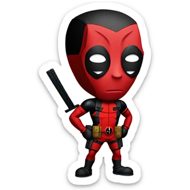 Deadpool  con Bob esponja sticker