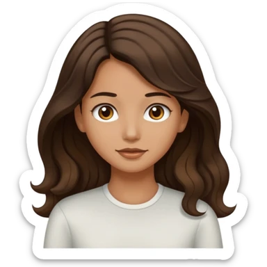 a pretty tan bratz girl with long brown hair and white bratz man with short wavy black hair sticker