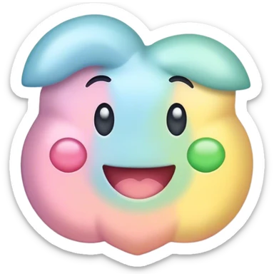 pastel sign say "wow" sticker