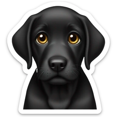 Black Labrador puppy sticker