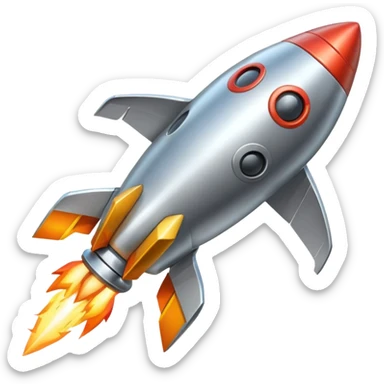 rocket-powered animal sticker