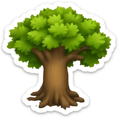 Oak tree sticker