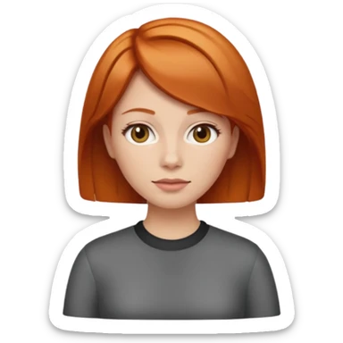 the emoji 💇🏻‍♀️ but ginger hair sticker