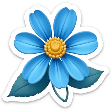 Verificado azul com bordas parecidas com pétalas de flor sticker