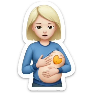  tummy cramps guy  sticker