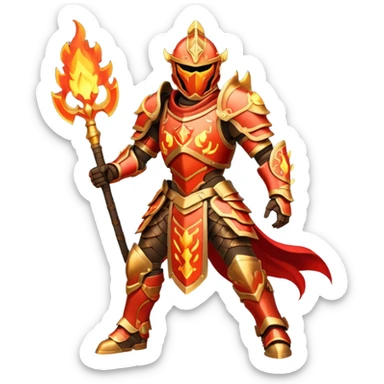 fire armored warrior sticker