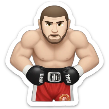 khabib nurmagomedov boxing  sticker