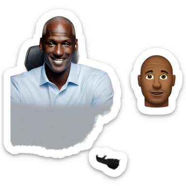 make a michael jordan emoji and the añara man in a car sticker