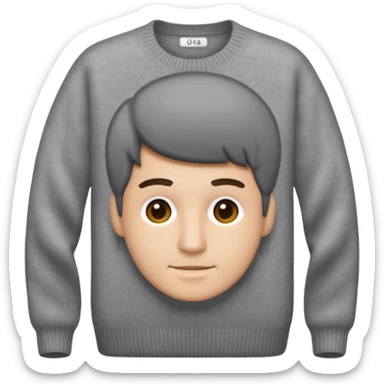 cashmere sweater grey men, just the sweater sticker