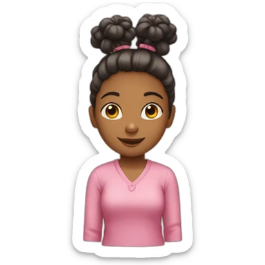 girl with two bunches sticker