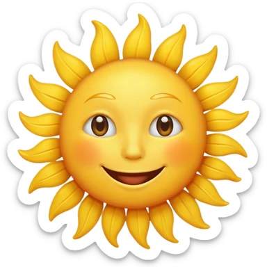 smiling sun emoji, bright and cheerful sticker