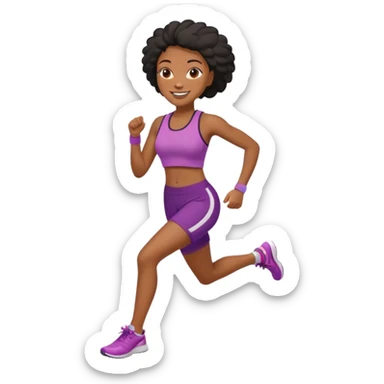 Morning Jogger black woman sticker