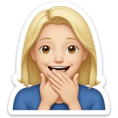 laughing covering mouth  sticker